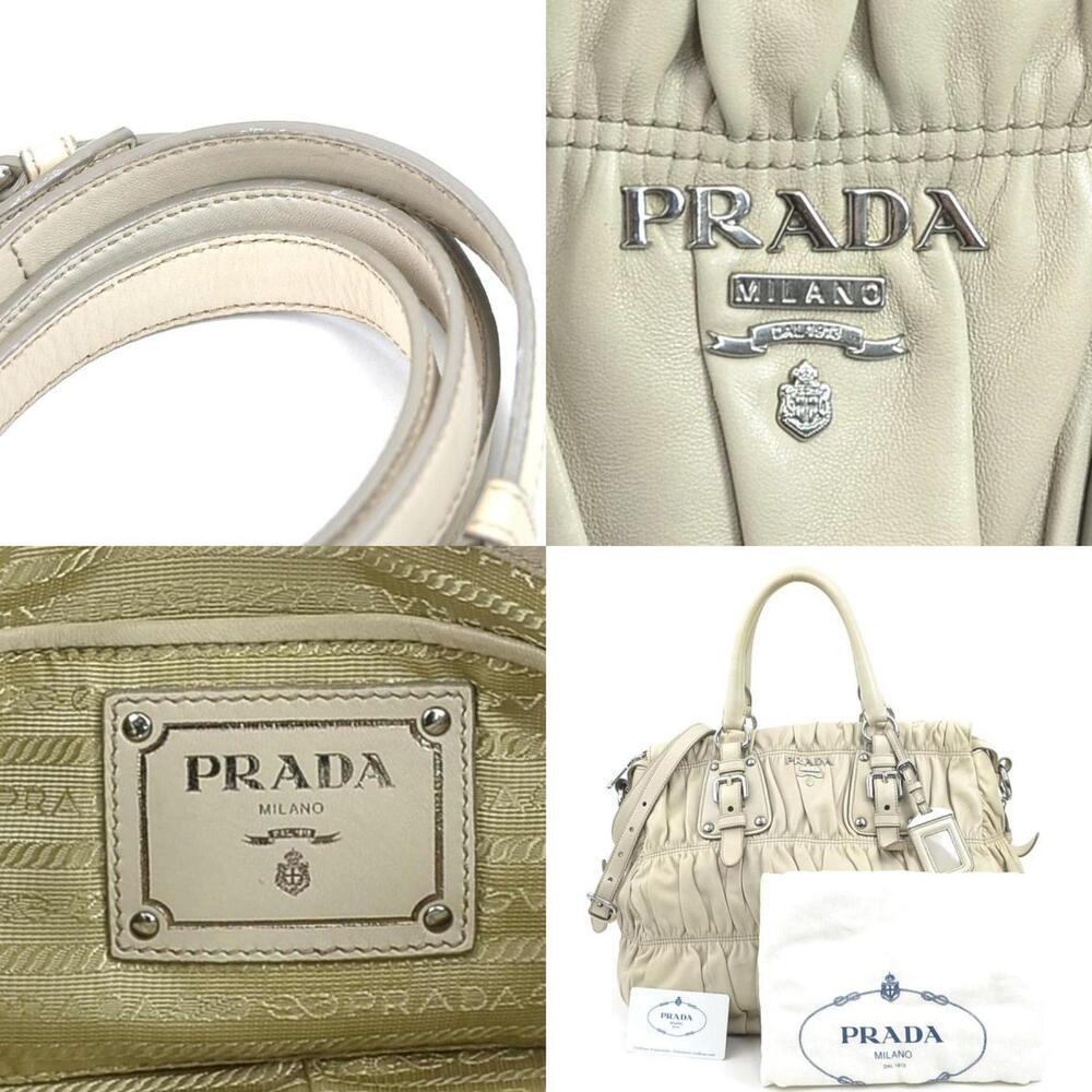 PRADA Cream Leather Shoulder Bag - Picture 5 of 5